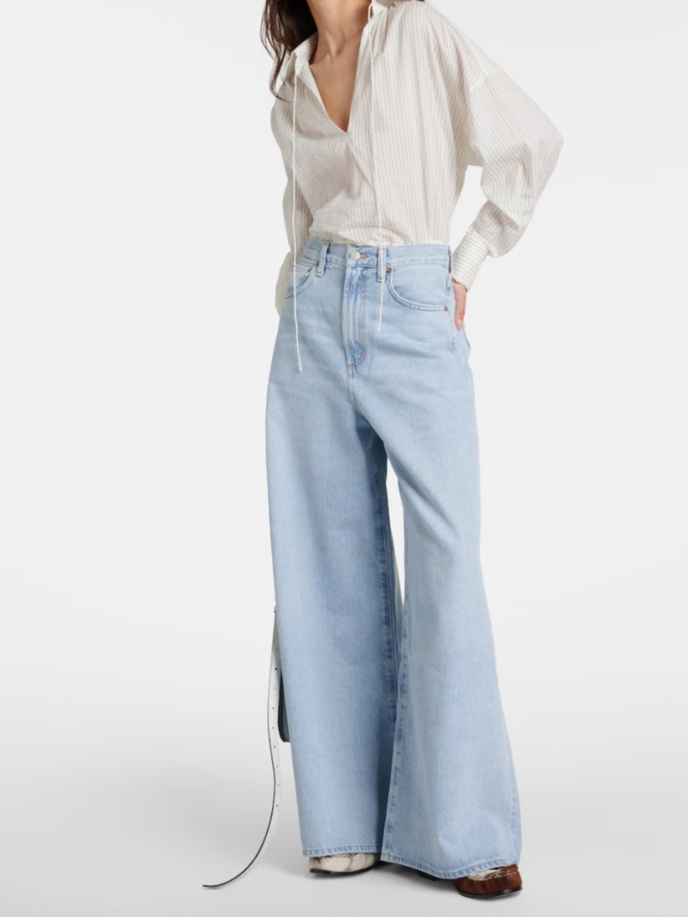 AGOLDE Nolan mid-rise wide-leg jeans